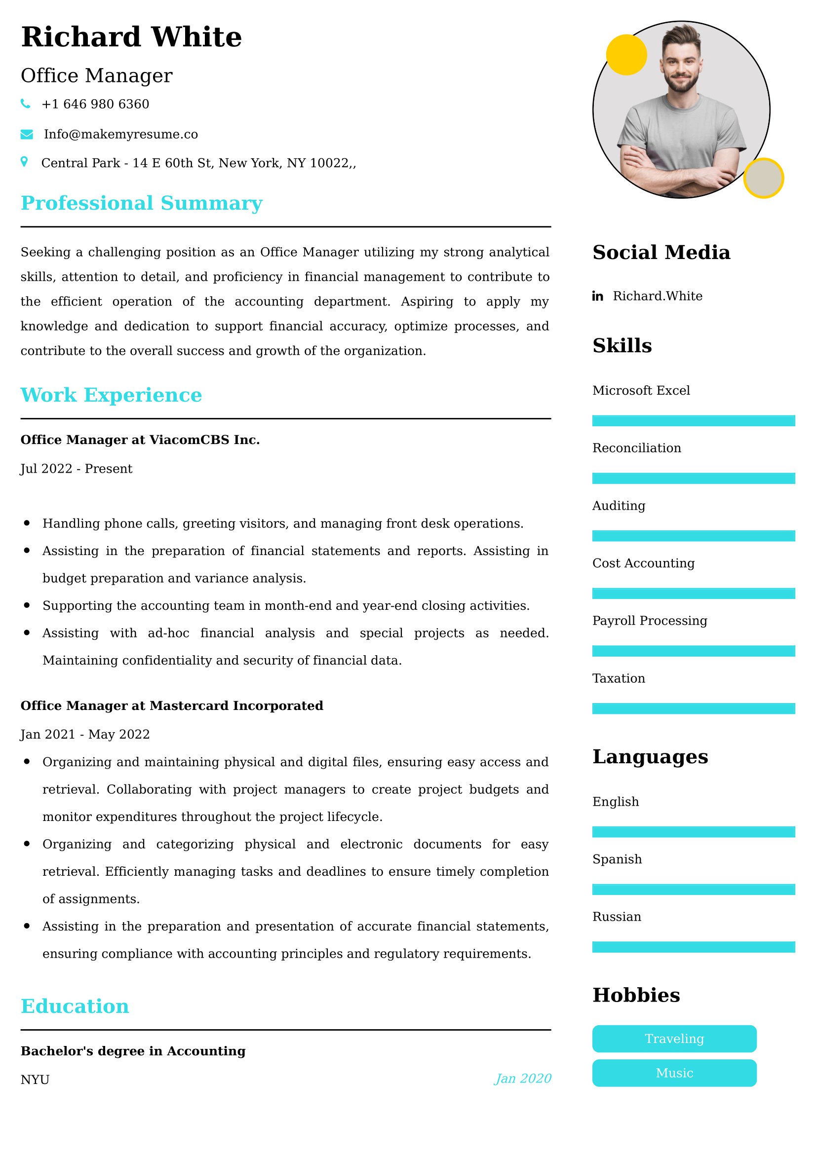 Administrative Assistant Manager Resume Examples - Canadian Format and Tips